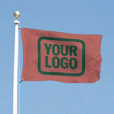 Custom Copper Rose Green Flag