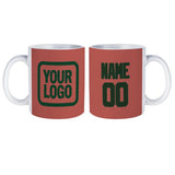 Custom Copper Rose Dark Green Mug