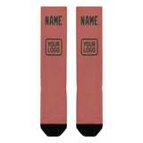Custom Copper Rose Dark Green Knee-High Sock