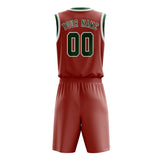 Custom Copper Rose Green Basketball Set