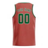 Custom Copper Rose & Green Colors Design Sports Basketball Jersey