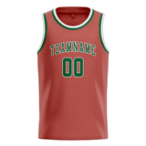 Custom Copper Rose & Green Colors Design Sports Basketball Jersey