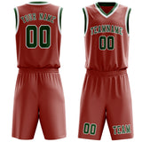 Custom Copper Rose Green Basketball Set