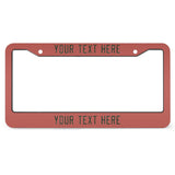 Custom Copper Rose Dark Green License Plate Frame