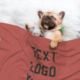Custom Copper Rose Dark Green Pet Blanket