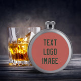 Custom Copper Rose Dark Green Hip Flask