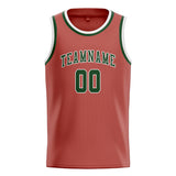 Custom Copper Rose & Dark Green Colors Design Sports Basketball Jersey