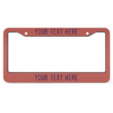 Custom Copper Rose Purple License Plate Frame