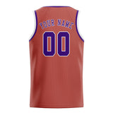 Custom Copper Rose & Purple Colors Design Sports Basketball Jersey