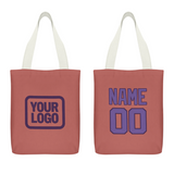 Custom Copper Rose Light Purple Canvas Tote Bag