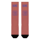 Custom Copper Rose Light Purple Knee-High Sock