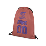 Custom Copper Rose Light Purple Drawstring Bag