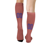 Custom Copper Rose Light Purple Knee-High Sock