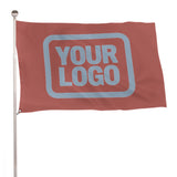 Custom Copper Rose Light Blue Flag