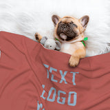 Custom Copper Rose Light Blue Pet Blanket