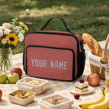 Custom Copper Rose Light Blue Lunch Bag