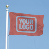 Custom Copper Rose Light Blue Flag