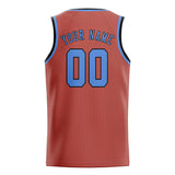 Custom Copper Rose & Light Blue Colors Design Sports Basketball Jersey