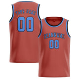 Custom Copper Rose & Light Blue Colors Design Sports Basketball Jersey