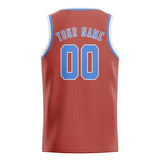 Custom Copper Rose & Light Blue Colors Design Sports Basketball Jersey