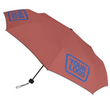Custom Copper Rose Sky Blue Automatic Umbrella