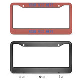 Custom Copper Rose Sky Blue License Plate Frame