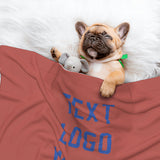 Custom Copper Rose Sky Blue Pet Blanket