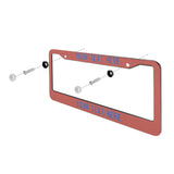 Custom Copper Rose Sky Blue License Plate Frame