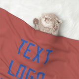 Custom Copper Rose Sky Blue Pet Blanket