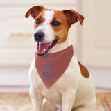 Custom Copper Rose Sky Blue Pet Scarf