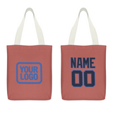 Custom Copper Rose Navy Canvas Tote Bag