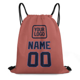 Custom Copper Rose Navy Drawstring Bag