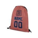 Custom Copper Rose Navy Drawstring Bag