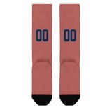 Custom Copper Rose Navy Knee-High Sock