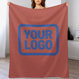 Custom Copper Rose Sky Blue Blanket