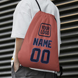 Custom Copper Rose Navy Drawstring Bag