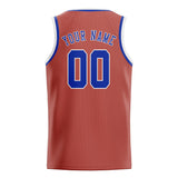 Custom Copper Rose & Sky Blue Colors Design Sports Basketball Jersey