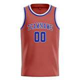 Custom Copper Rose & Sky Blue Colors Design Sports Basketball Jersey