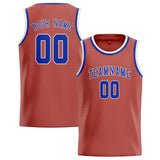 Custom Copper Rose & Sky Blue Colors Design Sports Basketball Jersey