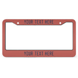 Custom Copper Rose Blue License Plate Frame