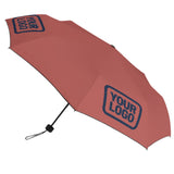 Custom Copper Rose Blue Automatic Umbrella