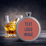 Custom Copper Rose Blue Hip Flask