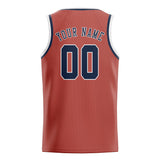 Custom Copper Rose & Blue Colors Design Sports Basketball Jersey