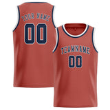 Custom Copper Rose & Blue Colors Design Sports Basketball Jersey