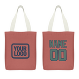 Custom Copper Rose Blue Green Canvas Tote Bag