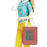 Custom Copper Rose Blue Green Canvas Tote Bag