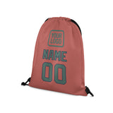 Custom Copper Rose Blue Green Drawstring Bag