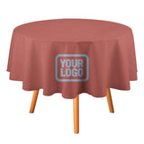 Custom Copper Rose Light Blue Round Table Cloth