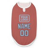 Custom Copper Rose Light Blue Pet Vest