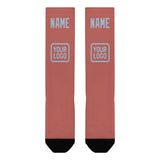 Custom Copper Rose Light Blue Knee-High Sock
